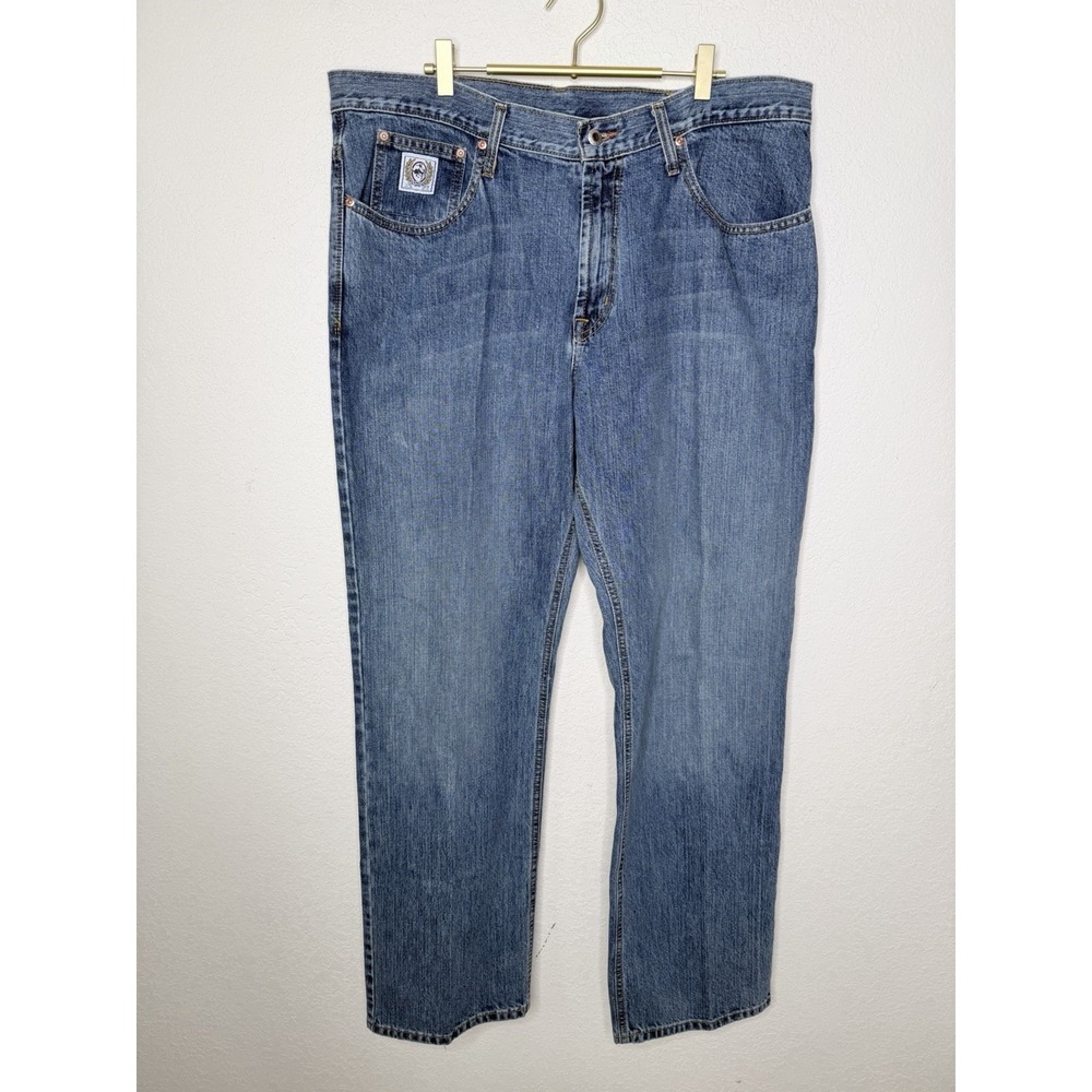 Cinch Blue Jeans Mens 38x34 Relaxed Fit Straight Leg Western Cowboy Denim USA